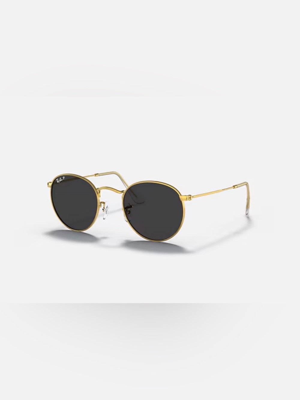 Ray-Ban Gold Frame Sunglasses with Black Lenses